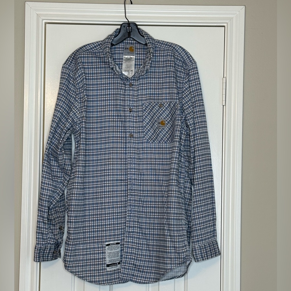 Men’s Carhartt Fire Retardant Work Shirt Size M